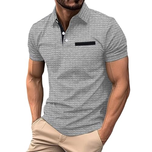 Asija Herren Casual Polo Shirt Kurzarm T Shirt Henley Kragen Knopf solide Farbe 2024 Mode Männer Henley Shirt Golf-Shirt Poloshirt Herren Kurzarm Polohemd Sommer Fit Casual Atmungsaktiv Asija Herren Casual Polo Shirt Kurzarm T Shirt Henley Kragen Knopf solide Farbe 2024 Mode Männer Henley Shirt Golf-Shirt Poloshirt Herren Kurzarm Polohemd Sommer Fit Casual Atmungsaktiv von Asija