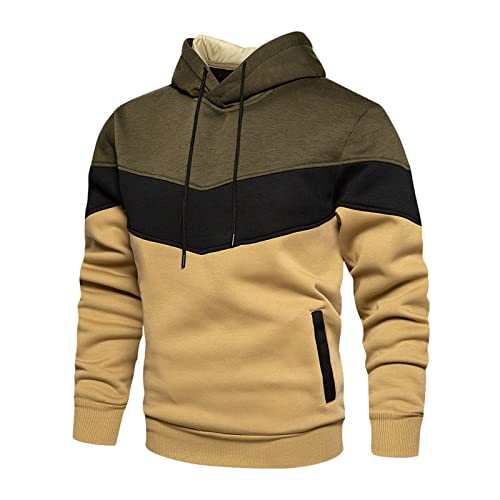 Asija Herren Hoodie Pullover mit Kapuze Kapuzenpullover für Männer Pulli Langarm Sweatshirt Beiläufig Lose Kapuzenpulli mit Känguru-Tasche Herbst Sweatjacke Winter Sportjacke Outdoorjacke von Asija