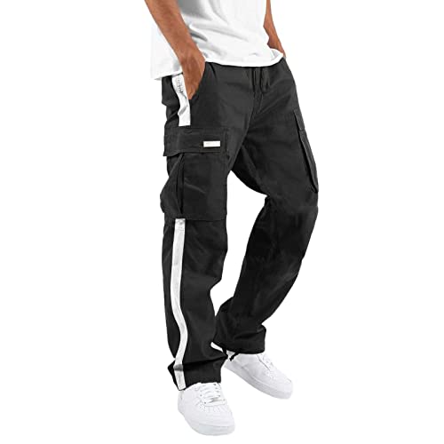 Asija Jogginghose Herren Baumwolle Jogginghose Herren Hose mit seitlicher Knopfleiste zum öffnen Button Up 2023 Trainingshose Postoperative Sporthose Einfarbig Lose Herbst Winter Lässiges Knopf Sport von Asija