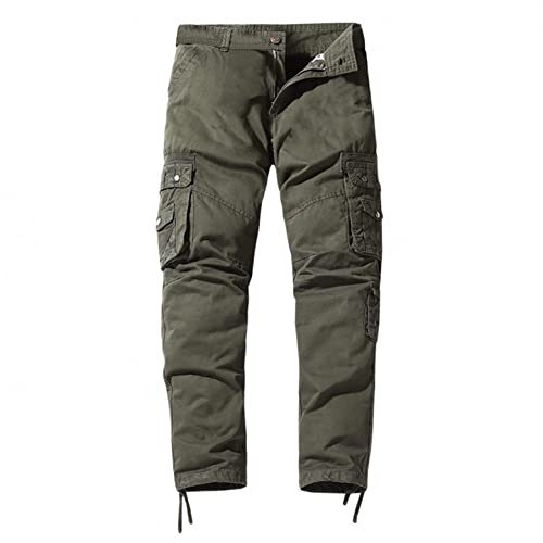 Asija Jogginghose Herren Wanderhose Taschen Hosen Regular Fit warme Casual komfortable Oversize Sporthose Freizeithose Cargo Pants Jeans Elastische Trainingshose Fitness Sweathose Streetwear von Asija