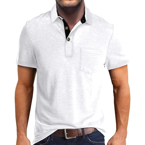 Asija Poloshirt Herren Kurzarm Männer Revers T-Shirt mit Knopf Polo Shirt leichtes Slim fit Sommer Hemd Polohemd Slim fit Stehkragenhemd Golf Poloshirt Herren Kurzarm 3XL 4XL Polo-Shirts Baumwolle Asija Poloshirt Herren Kurzarm Männer Revers T-Shirt mit Knopf Polo Shirt leichtes Slim fit Sommer Hemd Polohemd Slim fit Stehkragenhemd Golf Poloshirt Herren Kurzarm 3XL 4XL Polo-Shirts Baumwolle von Asija