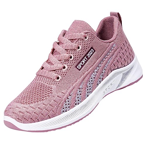 Asija Sneaker Ohne Schnürsenkel Damen rutschfeste Stoßdämpfende Athletische Schuhe Plateau Schutzschuhe Komfortabel Walkingschuhe Freizeitsportschuhe Damen Sneaker schwarz von Asija