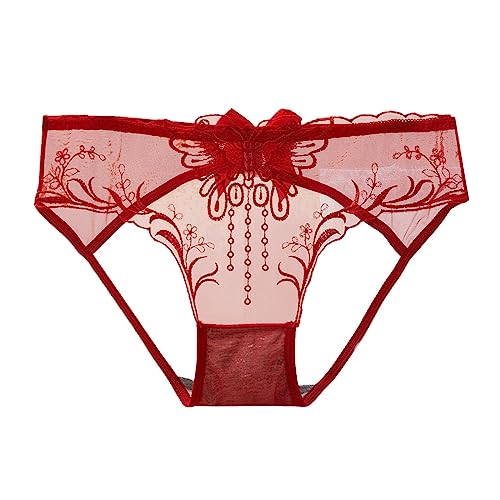 Asija Unterhosen Damen Spitze Sexy Unterwäsche für Frau Weiche und Bequem Slip Boxershorts Hipster Panties Dessous Hipster Damen Panties mit sexy Spitze Panties Unterhose Slip Damen sexy von Asija