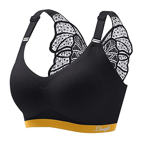 BH Damen Ohne BüGel, Damen Sport T-Shirt Ladies Bandeau, Trägerloser Damen-Bralette, Nahtloser Bandeau-BH, Stretch, Nicht Gepolstert, Bandeau-Top,Trägerlos Bustier BH von Asija