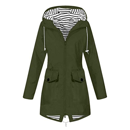 Damen Regenmantel Grosse Groessen Fahrrad Große Größen Wandern Wetterfest Kurz Elegant Leicht Übergangsjacke Regenjacke Wasserdicht Atmungsaktiv Mit Kapuze Outdoor Sommerjacke Softshelljacke Jungen von Asija