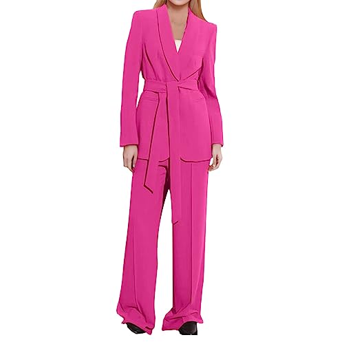 Festlicher Zweiteiler Für Damen Hosenanzug Damen Festlich Elegant Damen Hosenanzüge Elegant Business Anzug Set Hosenanzug Blazer Hose 2-Teilig Anzug Karo Kariert Zweiteiler Slimfit Streetwear von Asija