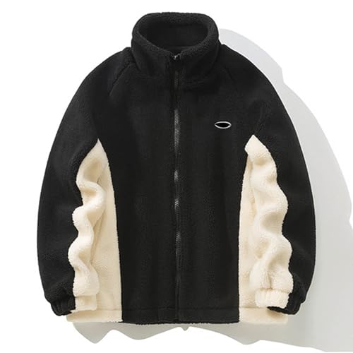Fleecejacke Herren Warm Herren Jacke Patchwork Teddyfleece Mit Stehkragen Jacke Oberbekleidung Teddy Fleece mit Stehkragen Mit Reißverschluss Warm Outdoor Comfortable Winterjacke mit Taschen Dicke Fleecejacke Herren Warm Herren Jacke Patchwork Teddyfleece Mit Stehkragen Jacke Oberbekleidung Teddy Fleece mit Stehkragen Mit Reißverschluss Warm Outdoor Comfortable Winterjacke mit Taschen Dicke von Asija