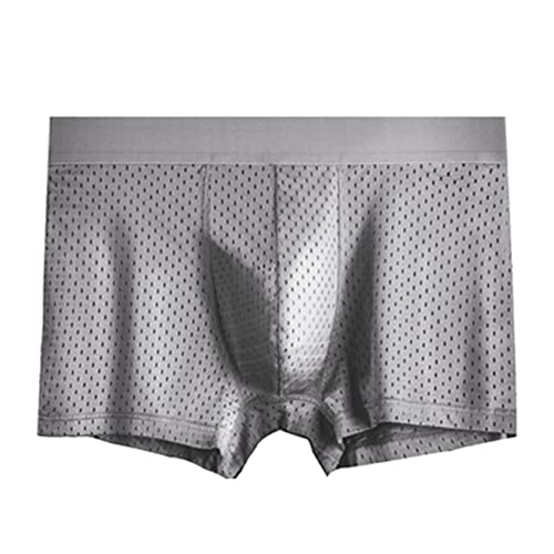 Herren Unterhosen Weiß Sexy Herren Eisseide Unterwäsche, Seamless Underwear Ultra Dünn Eisseide Seamless Underwear Breathable Quick Dry Underwear for Men Unterwäsche Herren Lässige, atmungsaktive von Asija