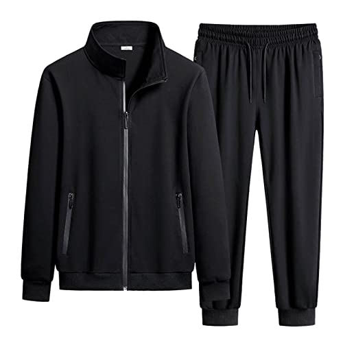 Jogginganzug Herren for Autumn and Winter Basic Sportanzug Gym Jacke Hose Kapuze Baumwolle Tracksuit Men Jogging Anzughose Sport Anzug Sportbekleidung Outfit Sportswear Set Leicht von Asija