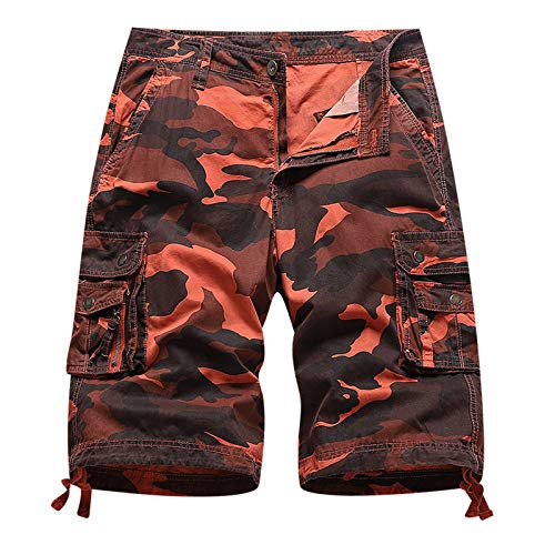 Kurze Herren Sommer,Hose Herren Kurz, Atmungsaktiv Bermuda Cargo Shorts Herren Chino Shorts Schnelltrocknende Fahrradhose Wanderhose Herren Kurz Radlerhose Mountainbike Stretch Stoff Freizeithose von Asija