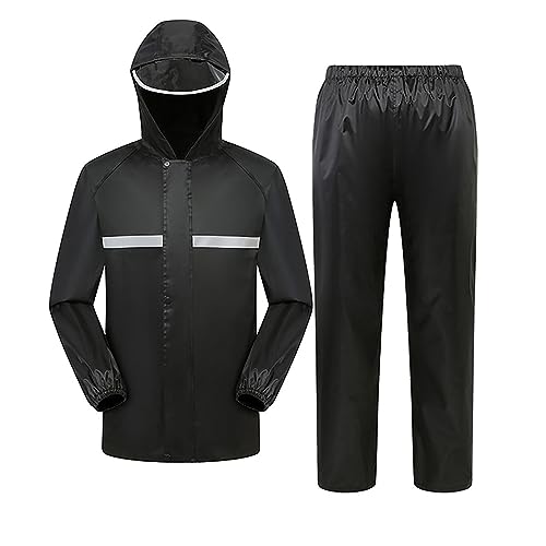 Regenbekleidung Fahrrad Atmungsaktiv Regenjacke Herren Set Regenanzug Herren Regenjacke Herren Wasserdicht Atmungsaktiv Motorrad Regenbekleidung winddichter Outdoor Wasserdichte Anzüge von Asija