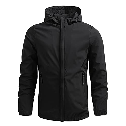 Regenponcho Herren Regenjacke Regenmantel mit Kapuze Herren Regencape Leichter Aktiver Langer Regenmantel Regenponcho für Erwachsene Wiederverwendbarer reflektierende Wasserdichter von Asija