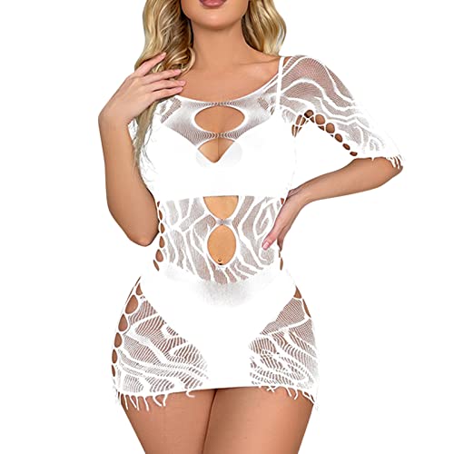 ReizwäSche FüR Sex Damen Mollig? Sexy Dessous Set Für Damen Starker Halt Nachtkleid Nachtwäsche Nachthemd Babydoll Clubwear Unregelmäßiger Lingerie Sleepwear Dessous-Set Spitze Halfter Sexy Erotik von Asija