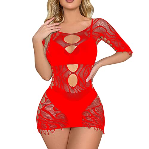 ReizwäSche FüR Sex Damen Mollig? Sexy Dessous Set Für Damen Starker Halt Nachtkleid Nachtwäsche Nachthemd Babydoll Clubwear Unregelmäßiger Lingerie Sleepwear Dessous-Set Spitze Halfter Sexy Erotik von Asija