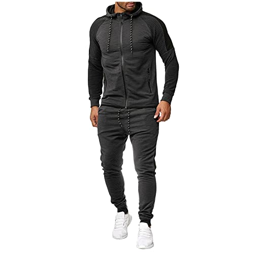 Trainingsanzug Herren Set Top Sport-Jogging-Anzug Hausanzug Winter ogginghose Bekleidungsset Gym Sport Fitness Outfit Sportbekleidung Winter Fitness Anzug for Autumn and Winter von Asija