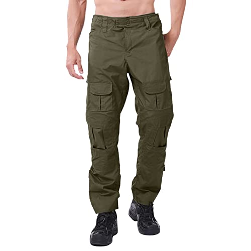 Trainingshose Herren,Cargohose Herren Chino Hose mit Taschen Cargo Hose Stretch Jogginghose für Männer mit Bundgummi Elastische Hosen Cargohose Arbeitshosen Jogginghose Trainingshose Regular Fit von Asija