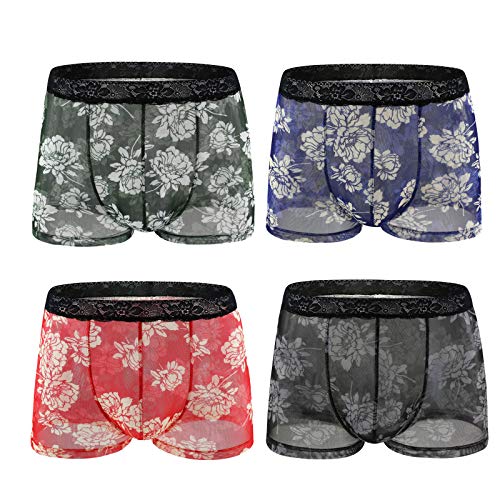 Unterhosen MäNner Slip Herren Boxershorts Herren Unterhosen Slip Reizwäsche Für Sex Männer Slip Ouvert String Herren Männer Tanga Sehr Sexy Minislip Herren Manner Herren Eisseide Unterwäsche, Seamless von Asija