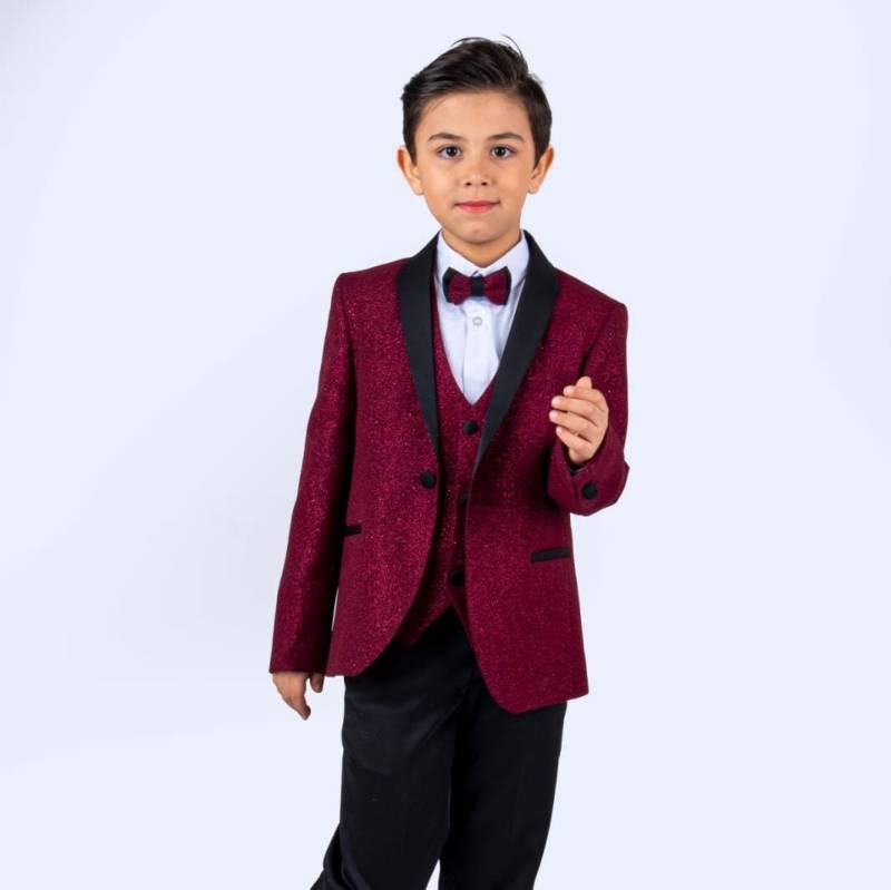 Jungen Anzüge 5 Stück Slim Fit Anzug Für Kinder Kleinkind Formelle Set Hochzeit Ring Träger Outfit von AsilKids