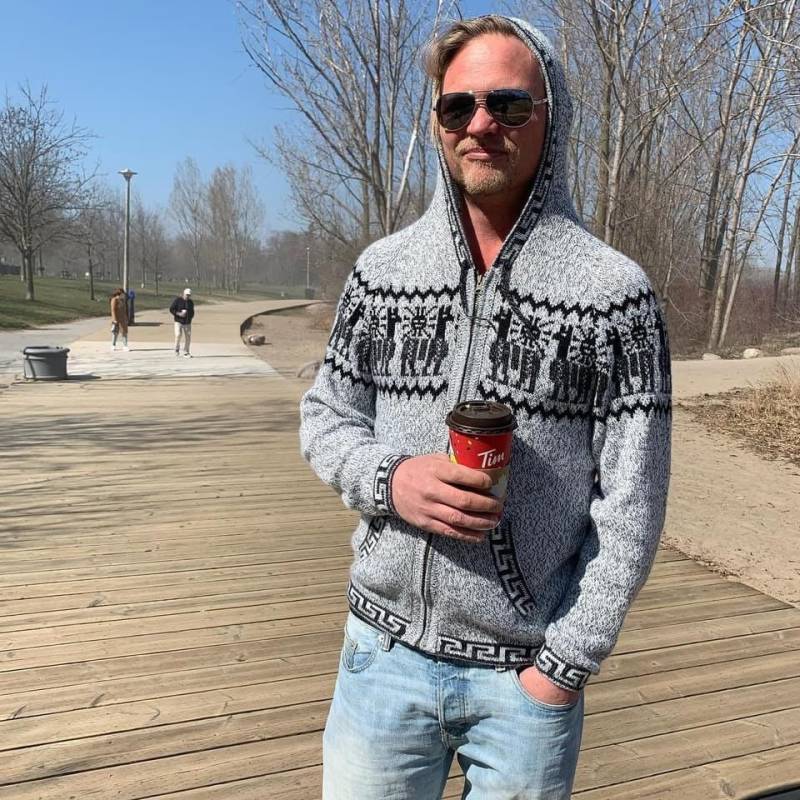 Alpakawolle Herren Hoodie, Weich Und Warm, Handgewebt von AsirisTreasuresShop