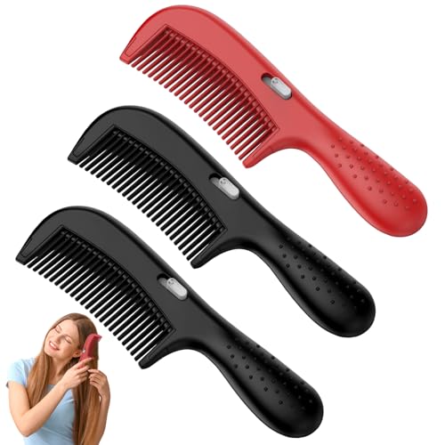 3 Stück Schuppenkamm,Kopfhaut Kamm,Dandruff Comb.Geeignet für Die Haarpflege von Männern und Frauen,Entfernt Schuppen und Schmutz(Schwarz*2, Rot*1) von Asitanie