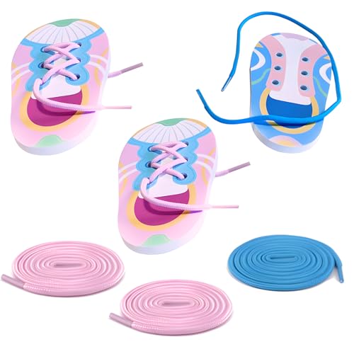 Asitanie 2 Stück Schleife Binden Lernen Kinder Schuhe Schleife üben Kinder Spitzenübungsplatte Und Spitzenspielzeug, Geeignet Für Frühkindliche Bildung, Kultivierung Der Unabhängigkeit Der von Asitanie