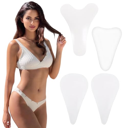 Camel Toe Concealer 2 Stück Cameltoe Einlage Anti Cameltoe Slip Wiederverwendbar für Leggings Bademode Yoga (Transparent) mit Großer Y-Form + Kleiner T-Form von Asitanie