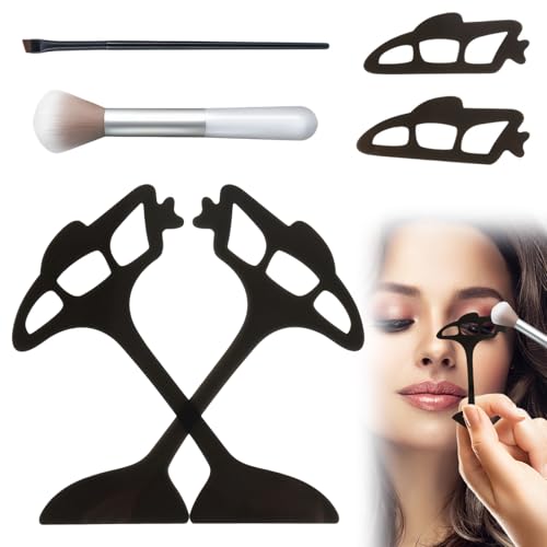 Lidschatten Tool Set Lidschatten Schablone Wiederverwendbar Mehrzweck-Augen-Make-up-Werkzeug Geeignet für Wimpern Lidschatten Eyeliner mit 1 Lidschattenpinsel 1 Eyeliner-Pinsel Lidschatten Tool Set Lidschatten Schablone Wiederverwendbar Mehrzweck-Augen-Make-up-Werkzeug Geeignet für Wimpern Lidschatten Eyeliner mit 1 Lidschattenpinsel 1 Eyeliner-Pinsel von Asitanie