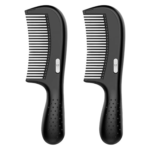 Schuppenkamm 2 PCS Dandruff Comb Kopfhaut Kamm Massage Haarkamm Leicht zu Reinigen Zur Reinigung der Haare und Beruhigung der Kopfhaut Kopfhautpflegekamm für Männer und Frauen (Schwarz) von Asitanie
