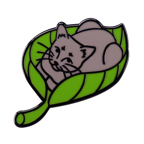 Halloween Pins Niedliche Anstecknadeln mit Katzenmuster Lustige Anstecknadeln Männer Frauen Rucksack Coole Hüte Jacken Kleidung Broschen, Einheitsgröße, Kupfer von Asivtoki