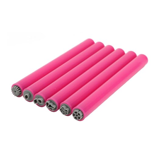 6-teiliges Nail-Art-Blumen-Stempelstift-Set mit Einzigartigen Mustern für Frauen und Mädchen, Einfach zu Verwenden mit Schnell Trocknender Tinte für das Nageldesign zu Hause von Asixxsix