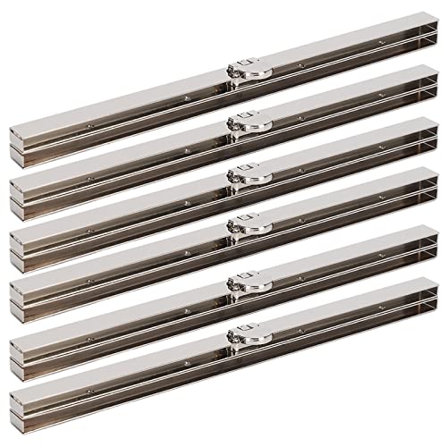 Asixxsix Brieftaschenrahmen, 6 Stück -Brieftasche Verschluss Eisen -Gewichtsmetall Geldbörse, 7,5 Zoll Gerader Kanal Geldbörse Metall Brieftaschenrahmen MIT 48 Stück Zuubehör für Wallet Bag DIY von Asixxsix