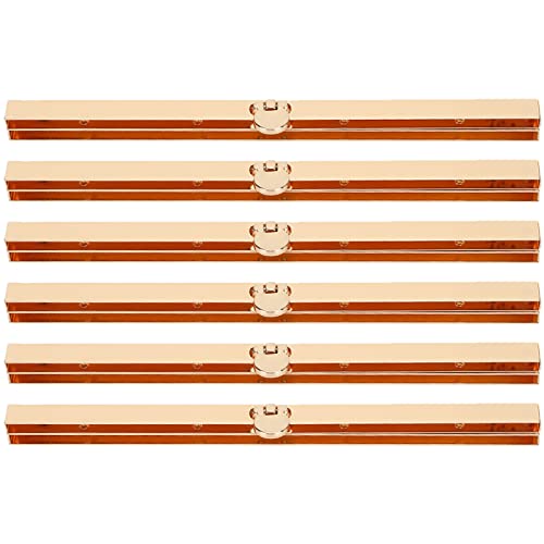 Asixxsix Brieftaschenrahmen, 6 Stück -Brieftasche Verschluss Eisen -Gewichtsmetall Geldbörse, 7,5 Zoll Gerader Kanal Geldbörse Metall Brieftaschenrahmen MIT 48 Stück Zuubehör für Wallet Bag Diy (GOLD) von Asixxsix