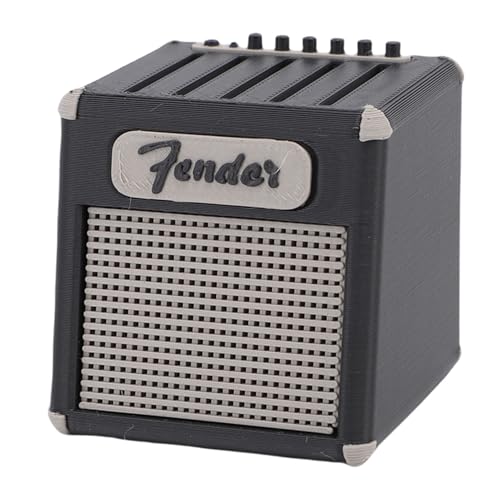 Asixxsix Guitar Pick -Halter, 0,9 X 0,1 Zoll Stylish Amp Lautsprecher Display -Box für 5 Gitarren -Picks, Organizer Storage Case für Musikbegeisterte und Gitarrenspieler (schwarz D) von Asixxsix