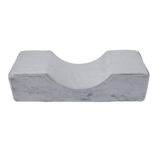 ​Komfortables Wimpernverlängerungs-Nackenkissen, Beauty-Wimpernkissen, Ergonomisches U-förmiges Samt-Memory-Foam-Kissen für Schönheitszentren und Spas (GREY) von Asixxsix