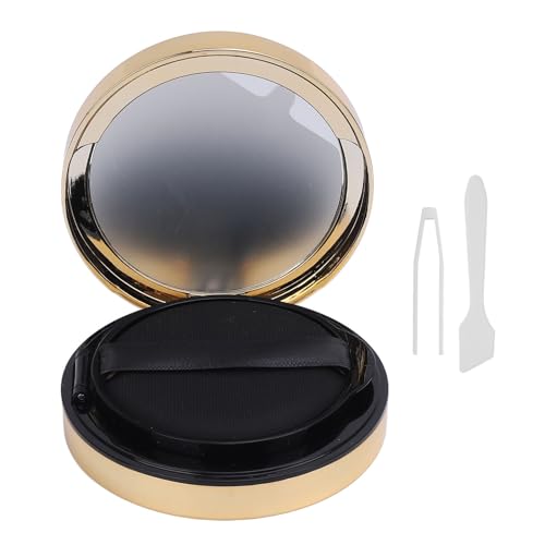 Leere Kissen-Foundation-Box, Leere Luftkissen-Puff-Box mit Schwamm, Puderquaste und Spiegel, Tragbarer Make-up-Puderbehälter, BB-Creme-Kissenbehälter, Nachfüllbare Foundation-Box von Asixxsix