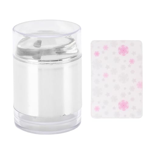 Nailart-Stempel, Silikon-Stempelgelee mit Spitzen-Blumenmusterbrett, vielseitiges Nailart-Stempelset für DIY-Nailart-Maniküre, leicht zu reinigen (SILVER) von Asixxsix