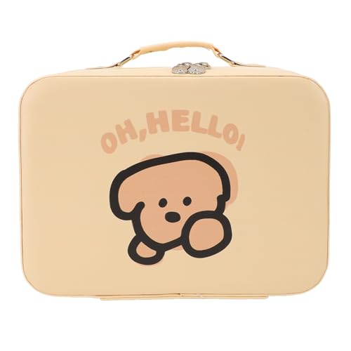 Reise-Make-up-Tasche, süße Kosmetiktasche aus PU-Leder, tragbarer Reise-Kulturbeutel, wasserdichter Make-up-Organizer mit Griff für Reisen oder den täglichen Gebrauch von Asixxsix