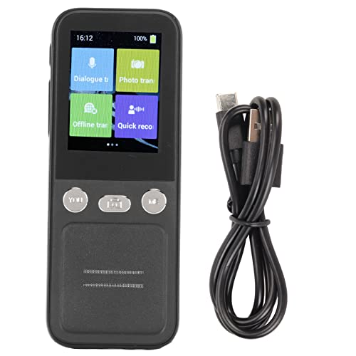 Sprachübersetzer-Gerät, Tragbarer Sofortübersetzer, 134 Online-Sprachen, Intelligenter KI-Übersetzer mit 2,4-Zoll-Touchscreen für Geschäftsreisen, Lernen, Unterstützt WLAN von Asixxsix