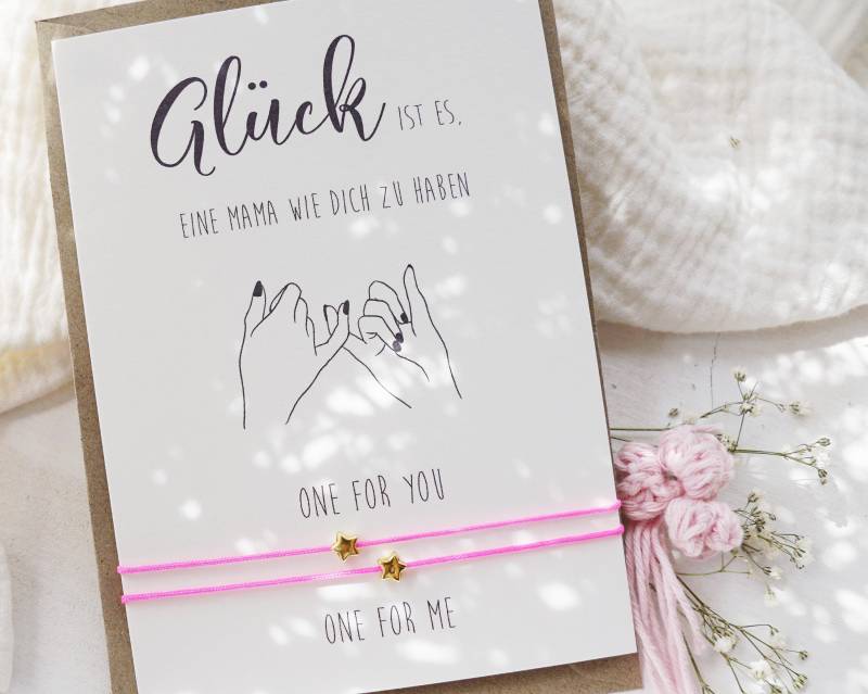 Mama Tochter Armbänder Glück Ist Eine Wie Dich Zu Haben Weihnachtsgeschenk 2Er Set Armband Herz Schwester Mutter Sohn von AtelierAskada