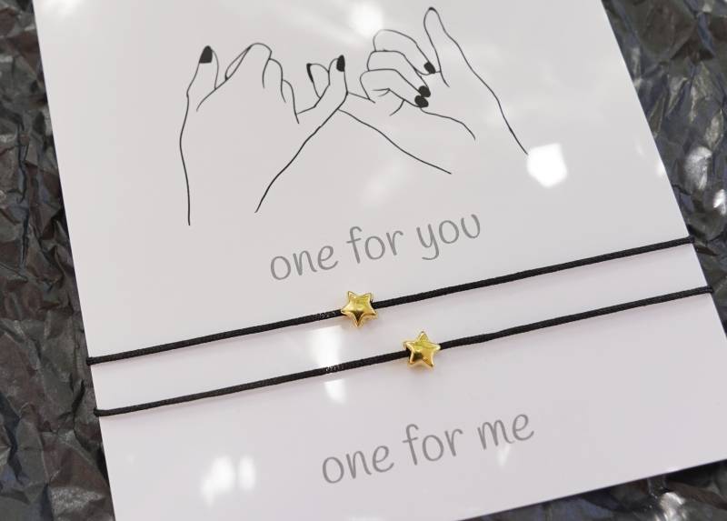 Weihnachten Freundschaftsarmbänder Stern Armbänder 2Er Set Frauen Armband Freundin Freundschaftsarmband Geschenke Für Freundinnen Schwester von AtelierAskada