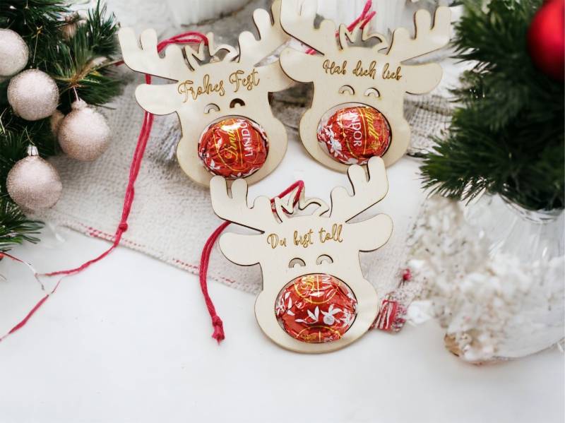 Weihnachtsgeschenke Kollegen Mama Papa Oma Opa Schwester Bruder Freundin Weihnachtsdeko Tischdeko Mitbringsel Baumschmuck Personalisiert von AtelierAskada
