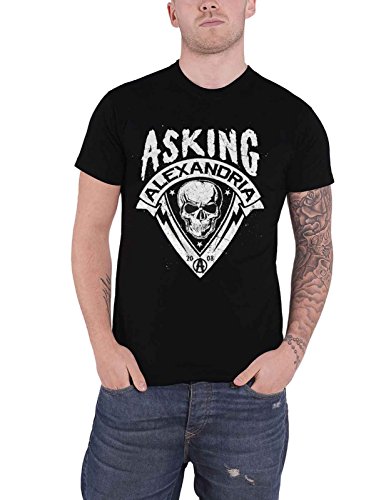 Asking Alexandria T Shirt Skull Shield Band Logo Nue offiziell Herren Schwarz M von Asking Alexandria