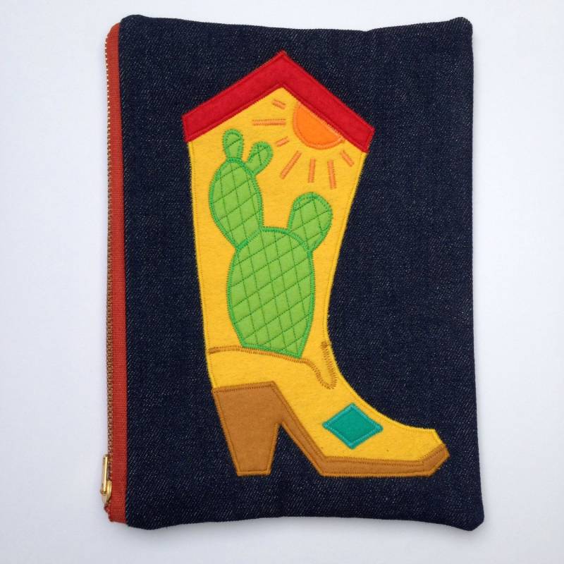 40Er 50Er Jahre Inspiriert Western Cowboy-stiefel Kupplung Geldbörse Kosmetiktasche von Asliceofcherrypie