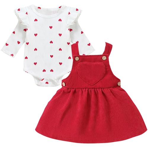 Asmea Baby Kleidung Neugeborene Rüschen Strampler Rock Bekleidungssets für Mädchen Body Sachen Geschenk Babykleidung 12-18 Monate von Asmea