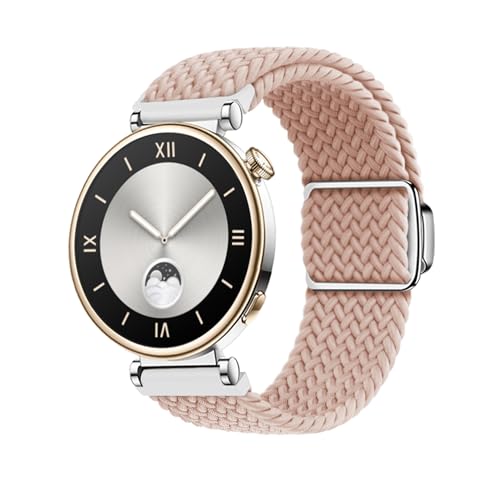 AsohsEN GT4 Ersatzbänder, 41 mm, weiches Nylon, geflochtenes Sportband, kompatibel mit Huawei GT4 41 mm Smartwatch, verstellbares Uhrenarmband für GT4, 41 mm, für Damen und Herren, Rosa von AsohsEN