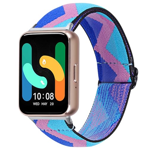 Ersatz-Armband für Galaxy Fit 3, geflochtenes Nylon, kompatibel mit Samsung Galaxy Fit 3 SM-R390 Smartwatch, verstellbares Armband für Galaxy Fit 3, Damen und Herren (1#) von AsohsEN