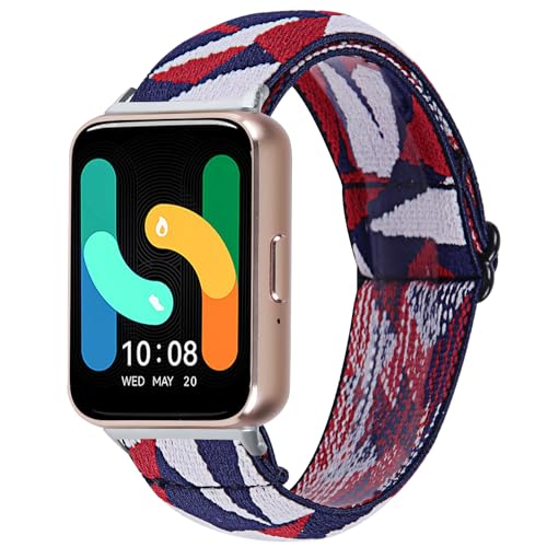 Ersatz-Armband für Galaxy Fit 3, geflochtenes Nylon, kompatibel mit Samsung Galaxy Fit 3 SM-R390 Smartwatch, verstellbares Armband für Galaxy Fit 3, Damen und Herren (11#) von AsohsEN