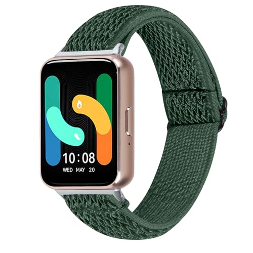 Ersatzbänder für Galaxy Fit 3, silberfarbenes Kopfband mit Nylon-Sportarmband, kompatibel mit Samsung Galaxy Fit 3 SM-R390 Smartwatch, verstellbares Armband für Galaxy Fit 3, Damen und Herren, von AsohsEN