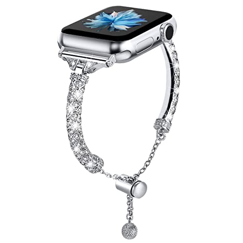 Kompatibel mit Apple Watch-Armbändern 49 mm, 45 mm, 44 mm, 42 mm, 41 mm, 40 mm, 38 mm, Metall-Armband-Stile, Ersatzarmband für iWatch Ultra Serie 9, 8, 7, 6, 5, 4, 3, 2, 1, SE, Damen und Herren, von AsohsEN