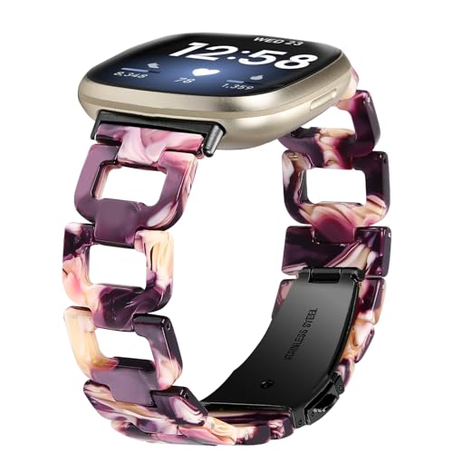 Kompatibel mit Fitbit Versa 4 & Sense 2 Band für Damen und Herren, verstellbare Harzbänder, Ersatz-Sportuhr-Armband, kompatibel mit Fitbit Versa 3 und Sense Bändern für Damen und Herren (Versa3/Sense, von AsohsEN
